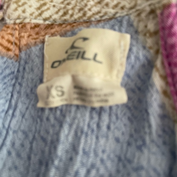O’Neil pink, blue, brown criss cross sleveless top in small - Picture 4 of 5